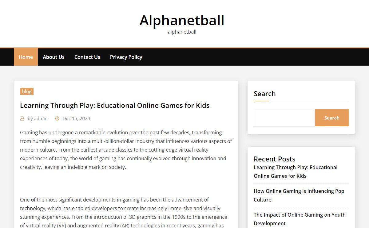 Alphanetball - alphanetball