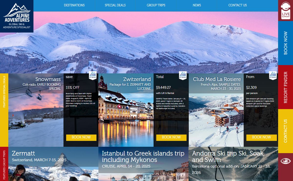 Alpine Adventures – Ski & Mountain Vacations - Alpine Adventures - Luxury Ski Vacation Travel Booking & PackagesAlpine Adventures – Luxury Ski Vacation Travel Booking & Packages
