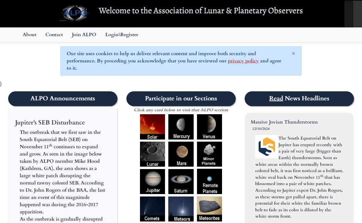 ALPO Home Page - Association of Lunar and Planetary Observers