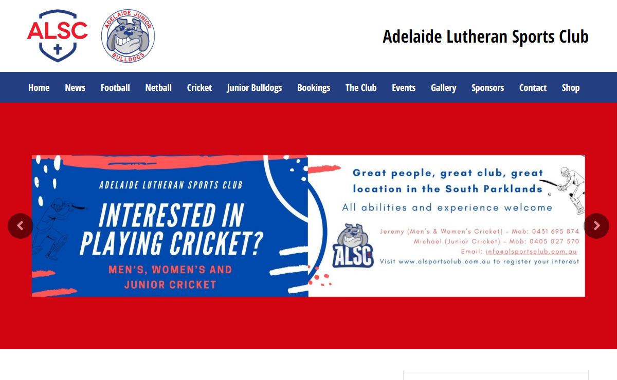 Homepage - Adelaide Lutheran Sports Club