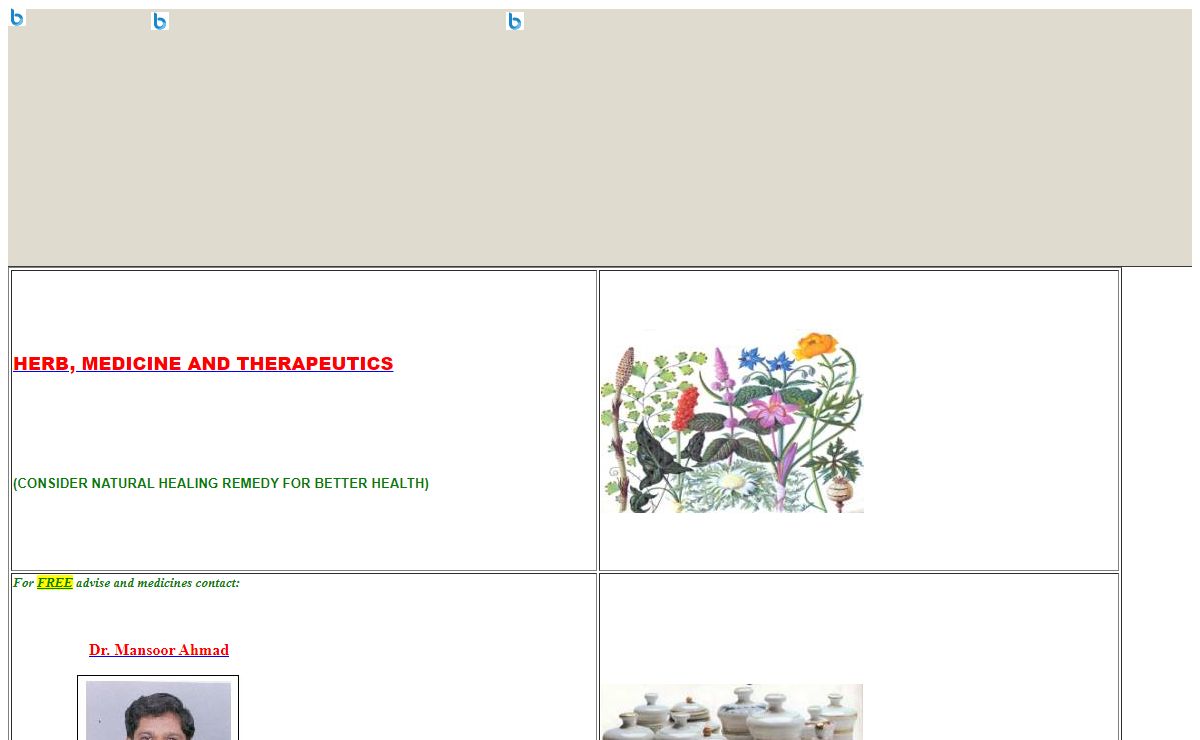 HERB, MEDICINE AND THERAPEUTICS