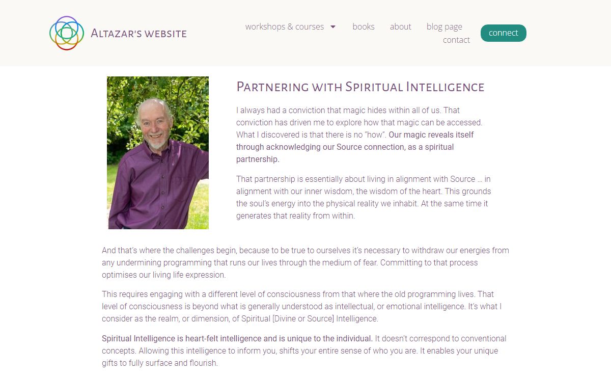 Altazar Rossiter PhD – Partnering with Spirtual Intelligence