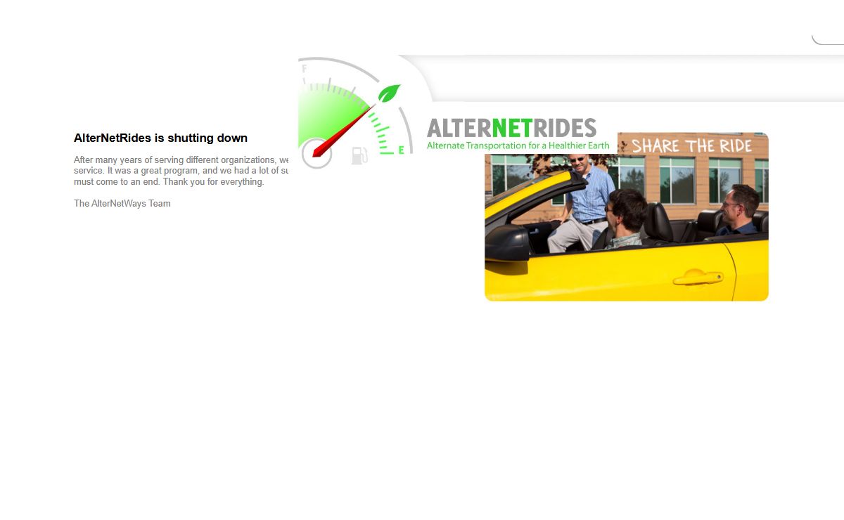 AlterNetRides - Alternate Transprotation for a Healthier Earth
