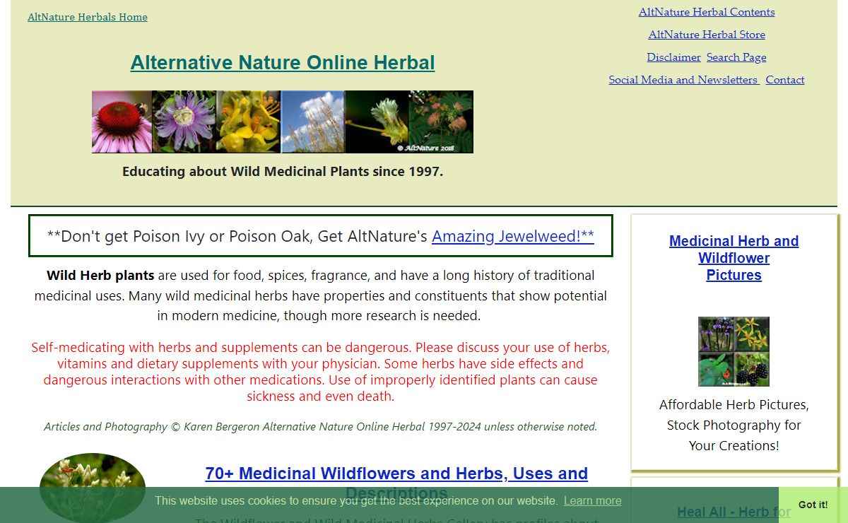 Wild Medicinal Herbs-Alternative Nature Herbal Home