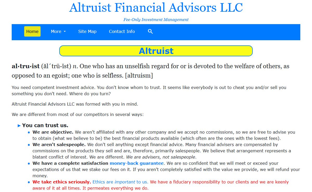 Altruist Financial Advisors LLC