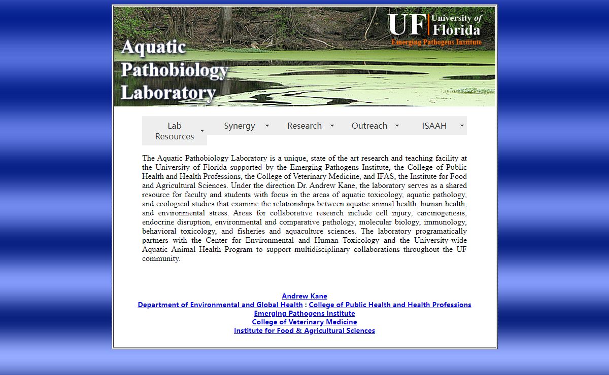 UF Aquatic Pathobiology Lab: Fish Health & Environmental Health