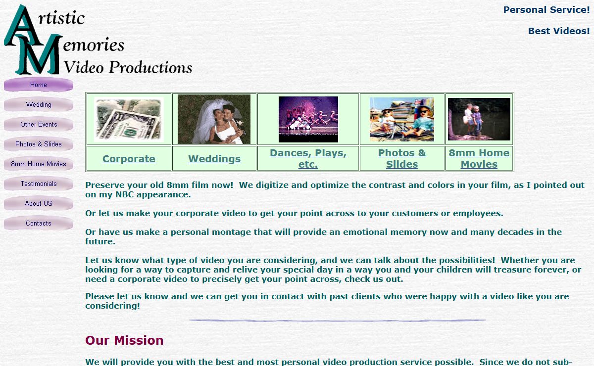 Artistic Memories Video Productions: Charlottesville Quality Corporate, Wedding and Event Video!