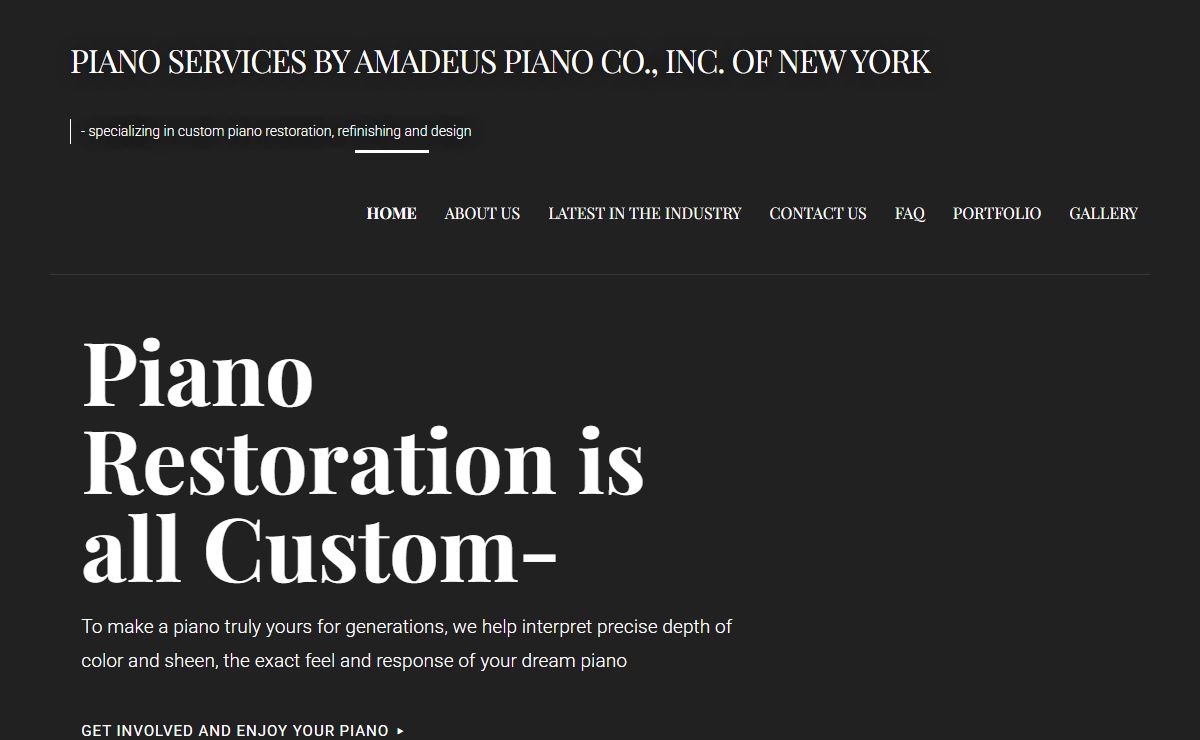 Piano Services by Amadeus Piano Co., Inc. of New York – – specializing in custom piano restoration, refinishing and design