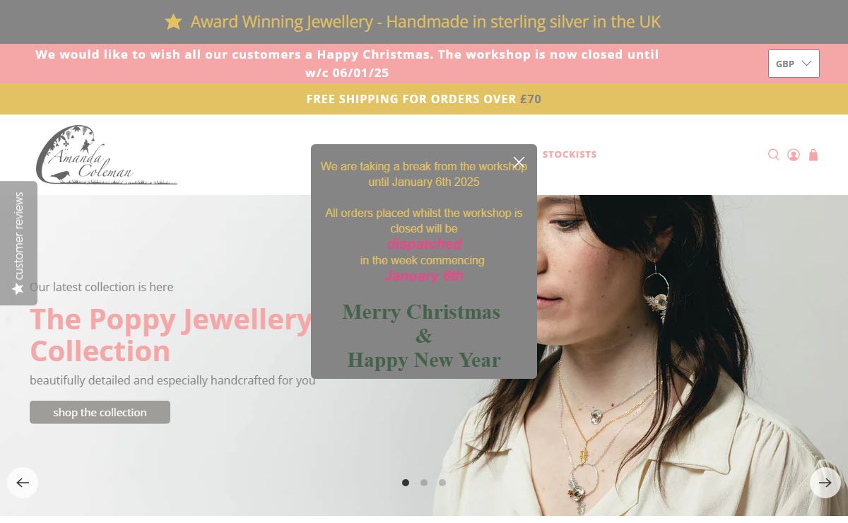 Unique Handmade Jewellery by Amanda Coleman | Made in the UK