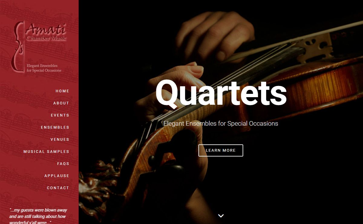Atlanta String Quartet, Atlanta Wedding Music, Amati Chamber Music