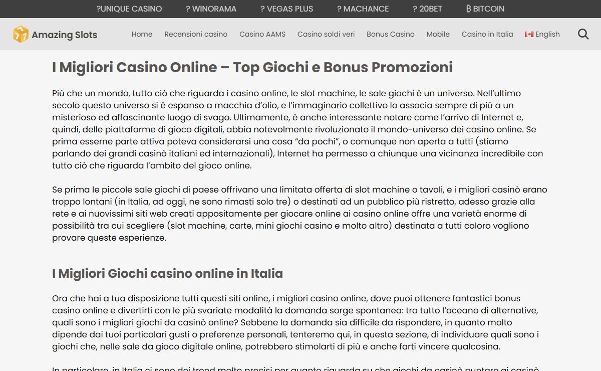 I Migliori Casino on line Sicuri del 2022 » AmazingSlot.com