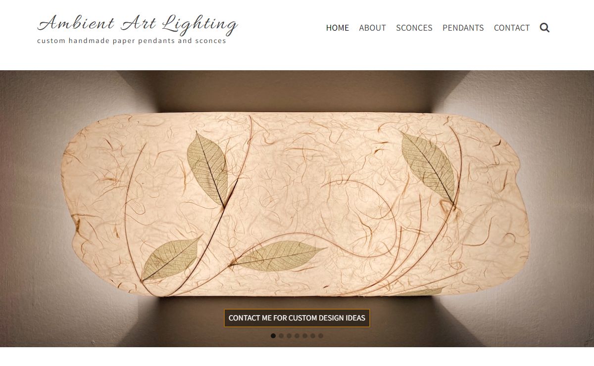 Ambient Art Lighting – custom handmade paper pendants and sconces