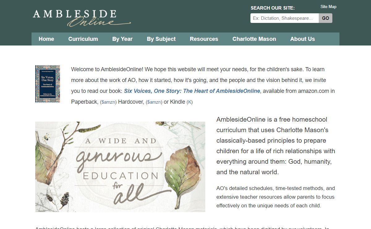 Home - AmblesideOnline - Charlotte Mason Curriculum