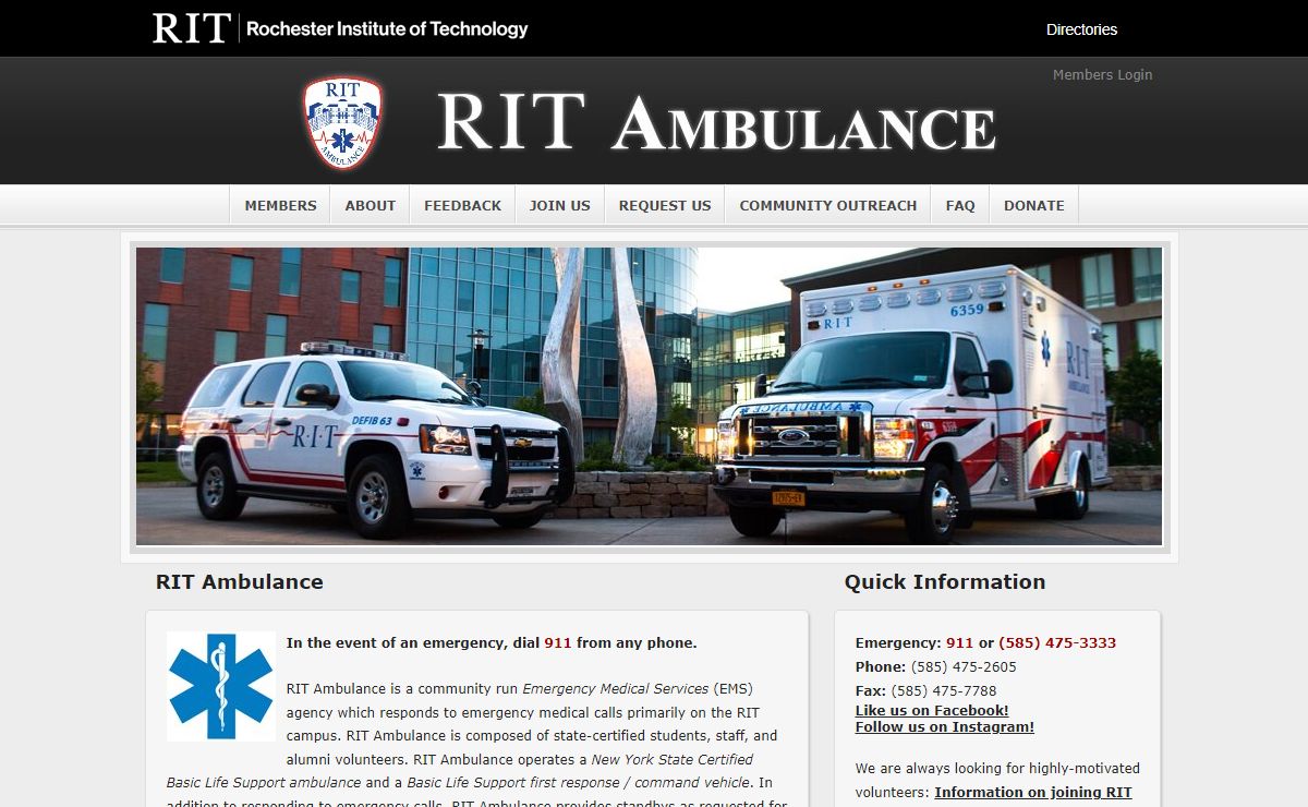RIT Ambulance - Home
