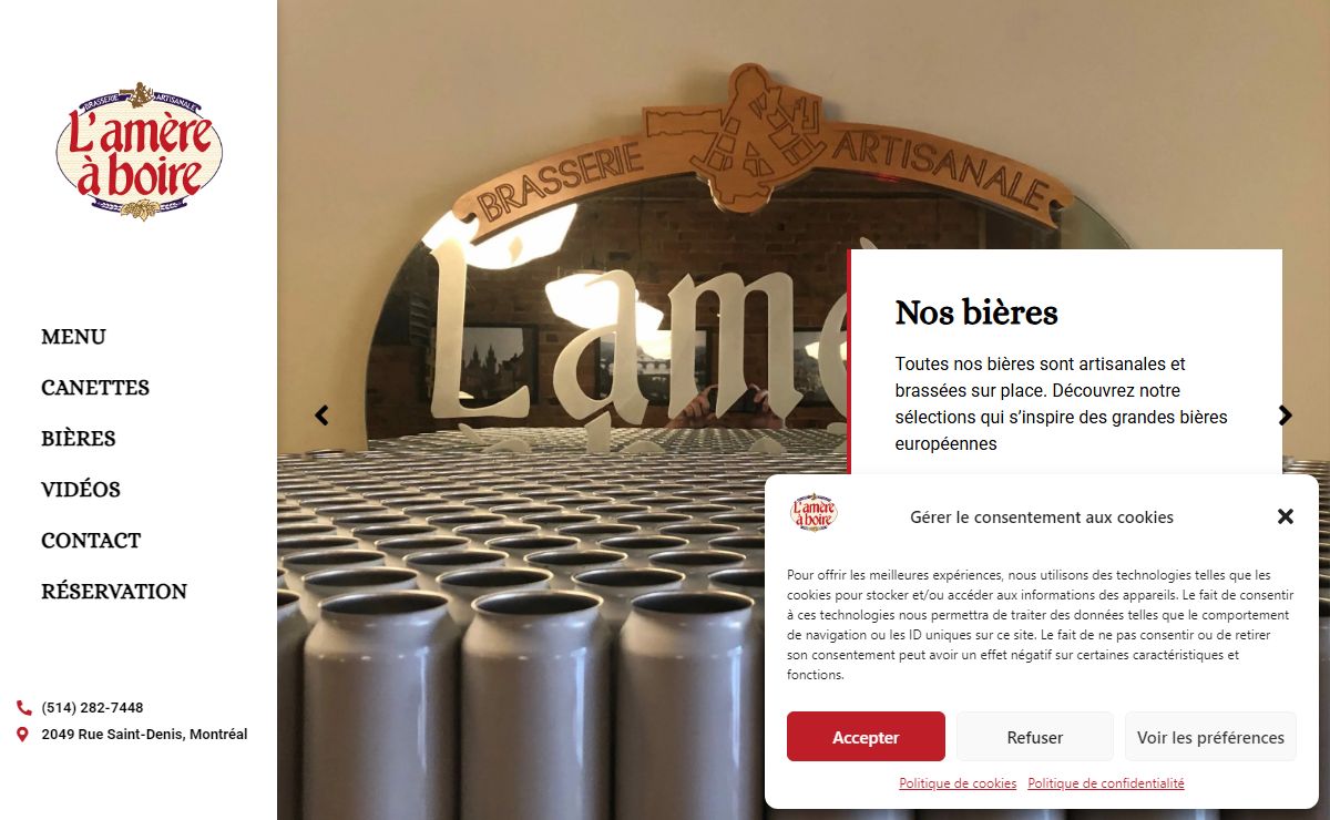 L'Amère à Boire - Votre brasserie artisanale à Montréal