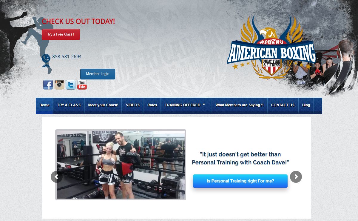 Voted San Diego's #1 Boxing Gym by 10 NEWS A-List. Guaranteed Best Muay Thai kickboxing and Boxing lessons. Kids Boxing Martial Arts classes are our specialty. Personal Training available.
