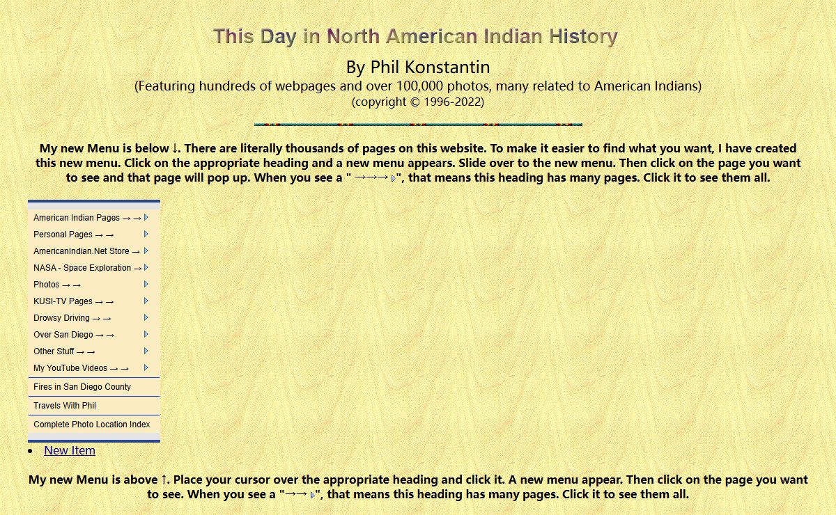 On This Date in North American Indian History by Phil Konstantin