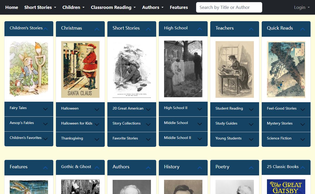 Short Stories & Classic Literature for Readers & Teachers