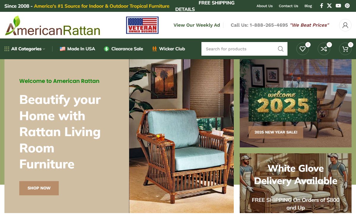 American Rattan and Wicker Furniture