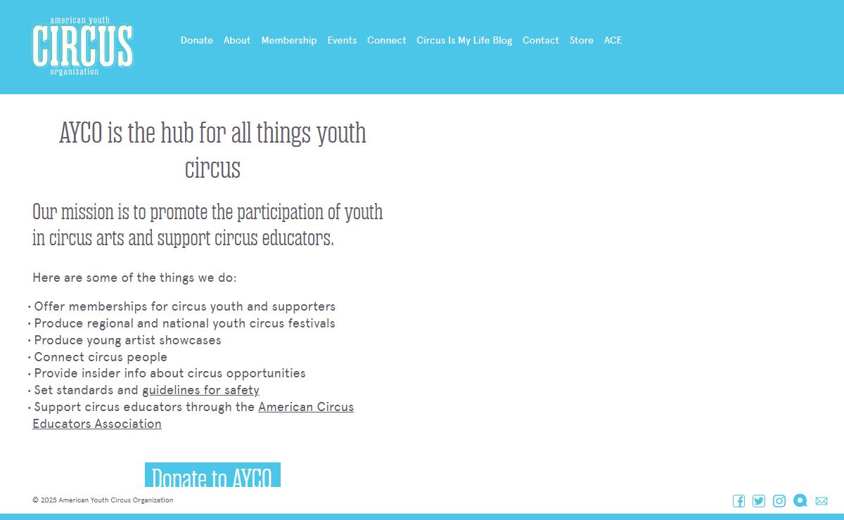 Welcome! | American Youth Circus Organization
