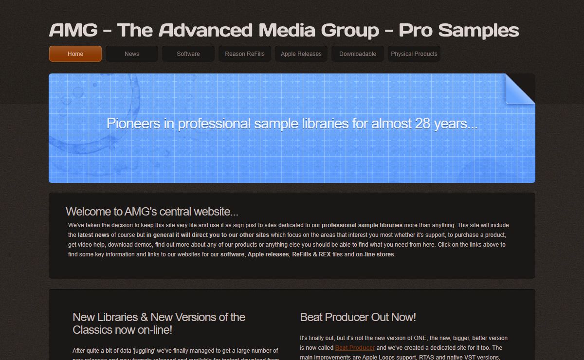AMG - pioneers in professional sample libraries for over 27 years