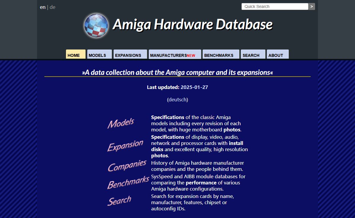Amiga Hardware Database