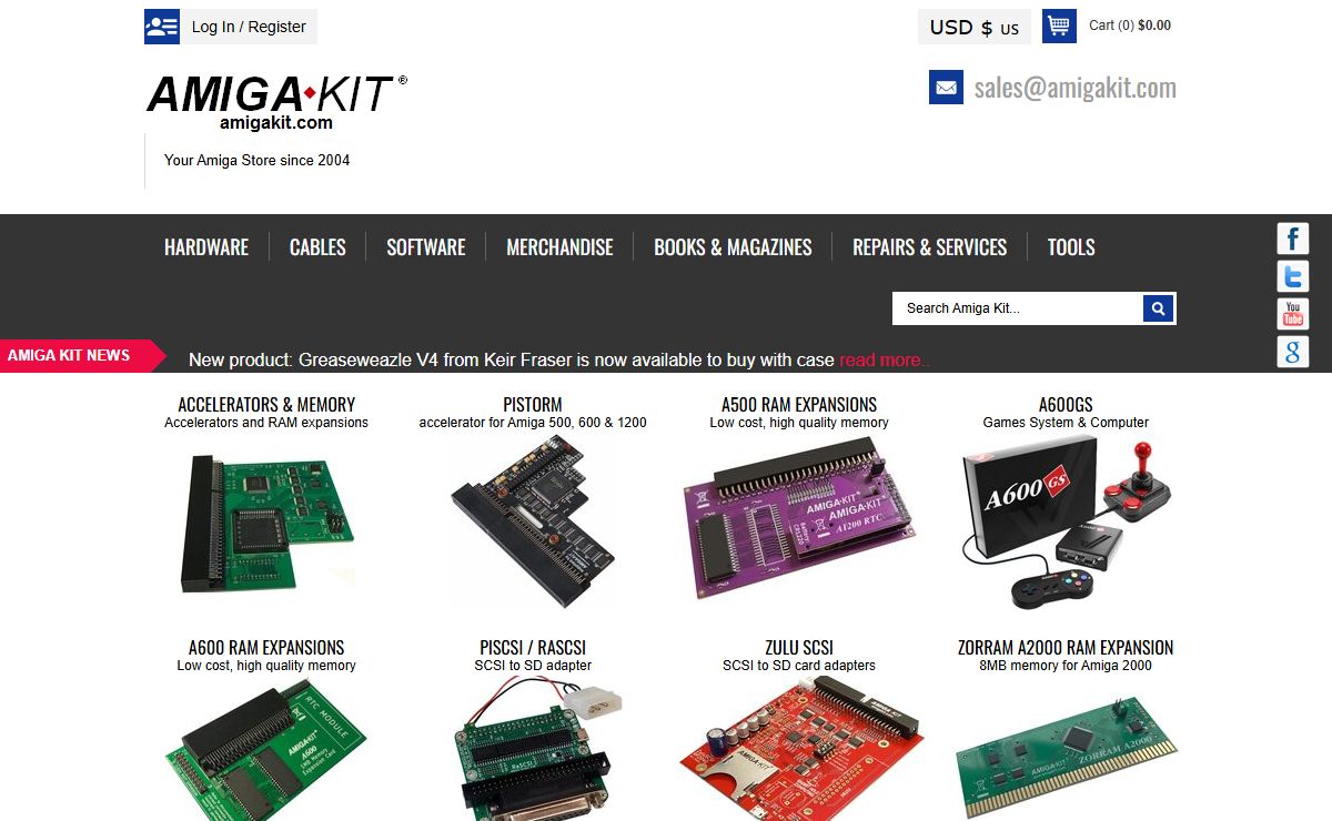 Amiga Kit Amiga Store - the world's largest Amiga Store - we ship worldwide