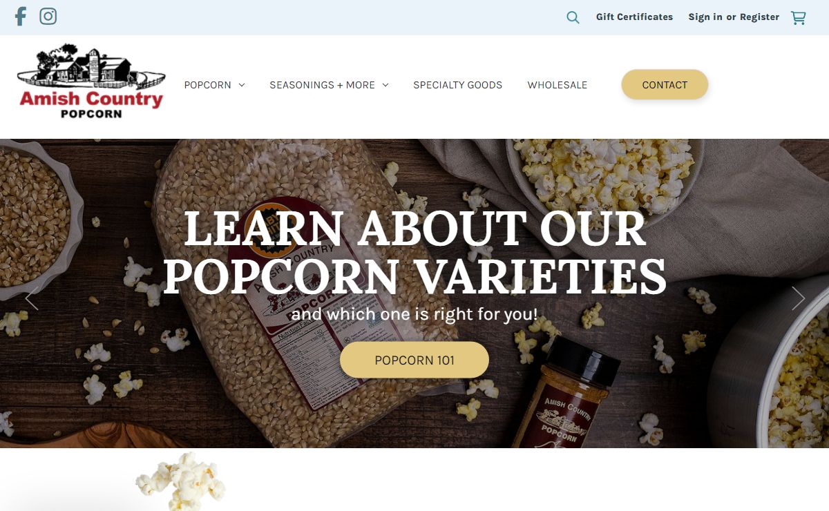 Popcorn Kernels, Spices, Glazes, Oils | Amish Country Popcorn