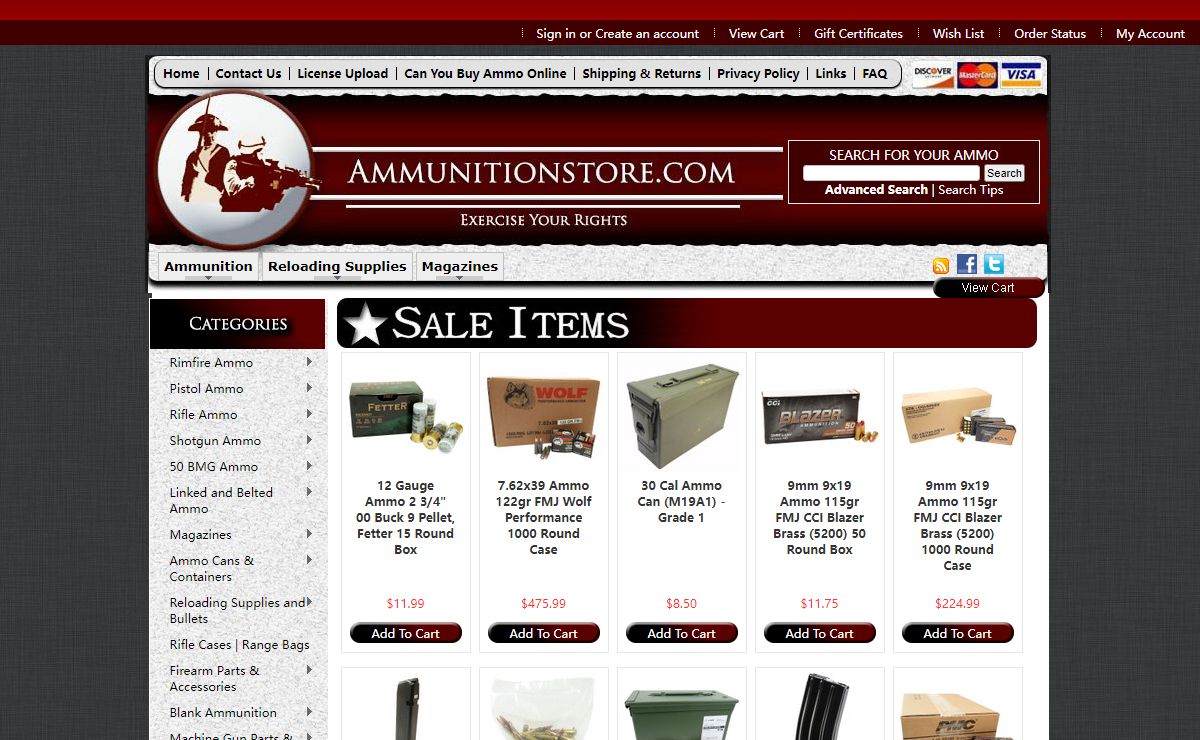 Ammunition Store – Bulk Ammo and Cheap Reloading Supplies For Sale Online