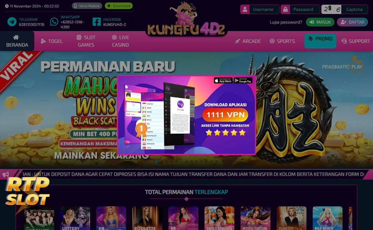 KUNGFU4D2 - Situs Agen Judi Togel Online Terpercaya, Live Casino & Game Slot Online