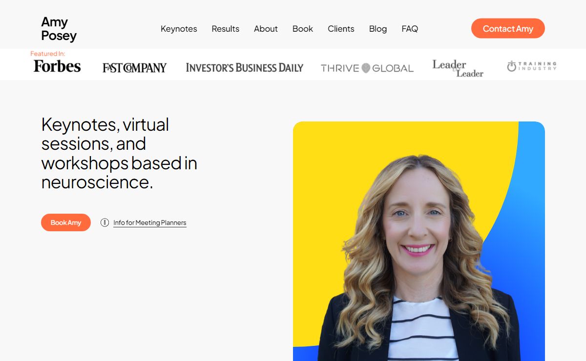 Amy Posey – Keynotes, virtual sessions, and workshops based in neuroscience.