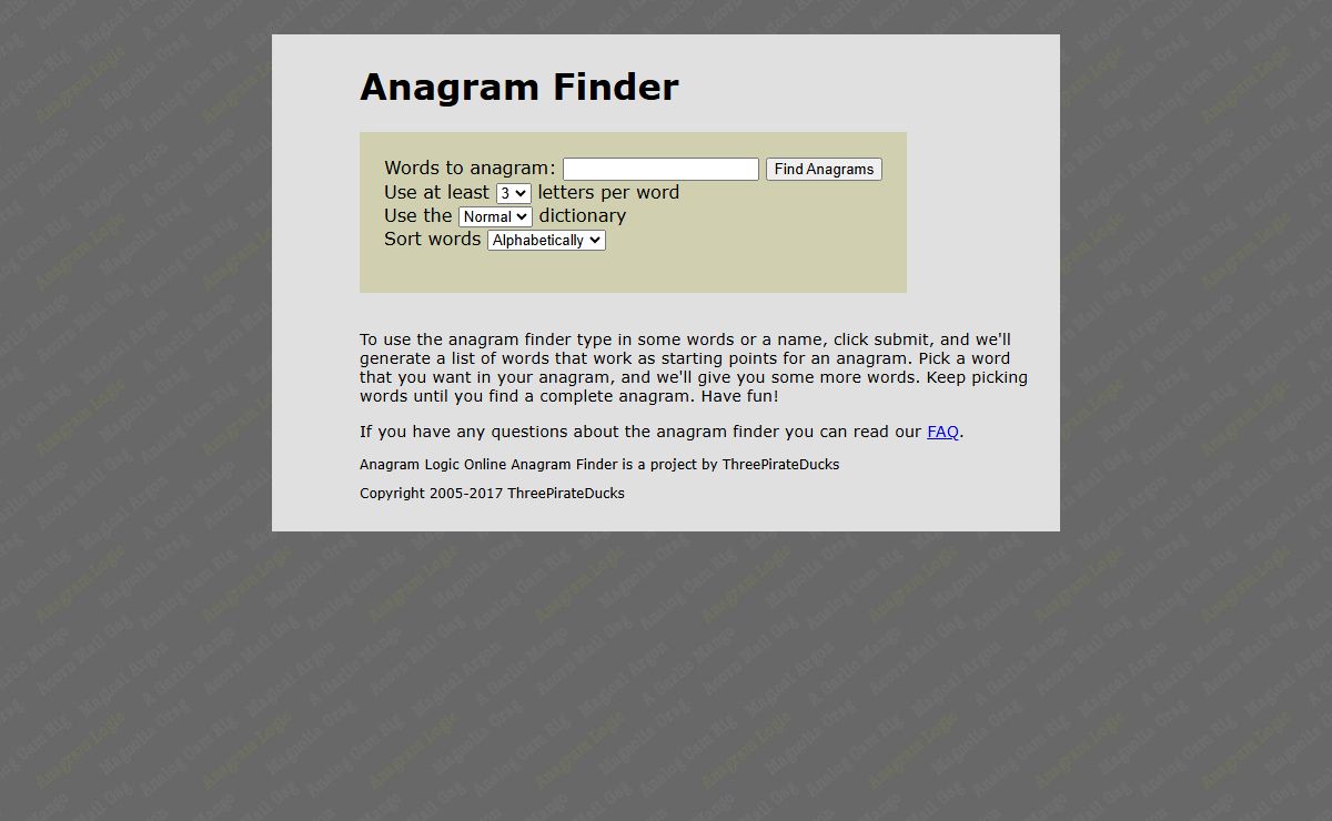 Anagram Finder | Find Anagrams Online