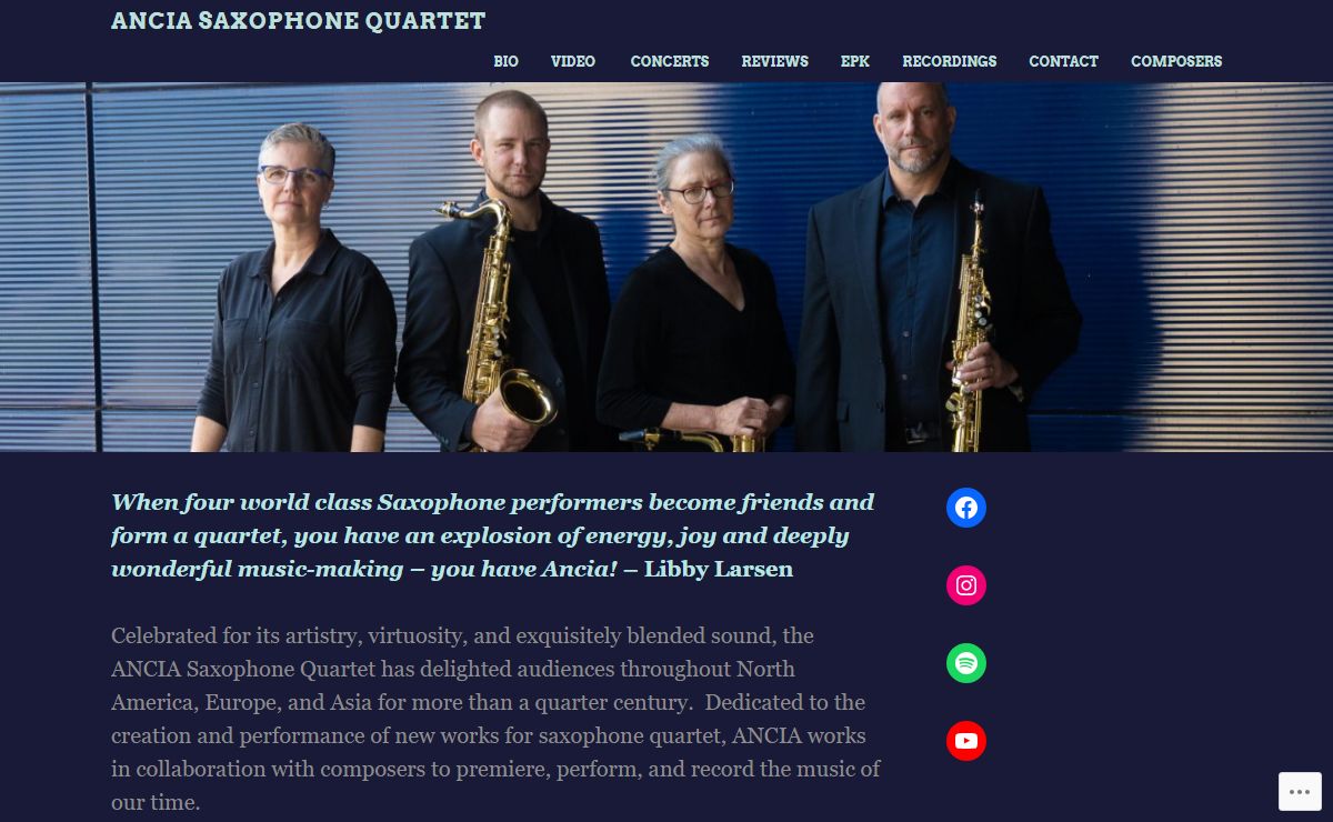 ANCIA Saxophone Quartet