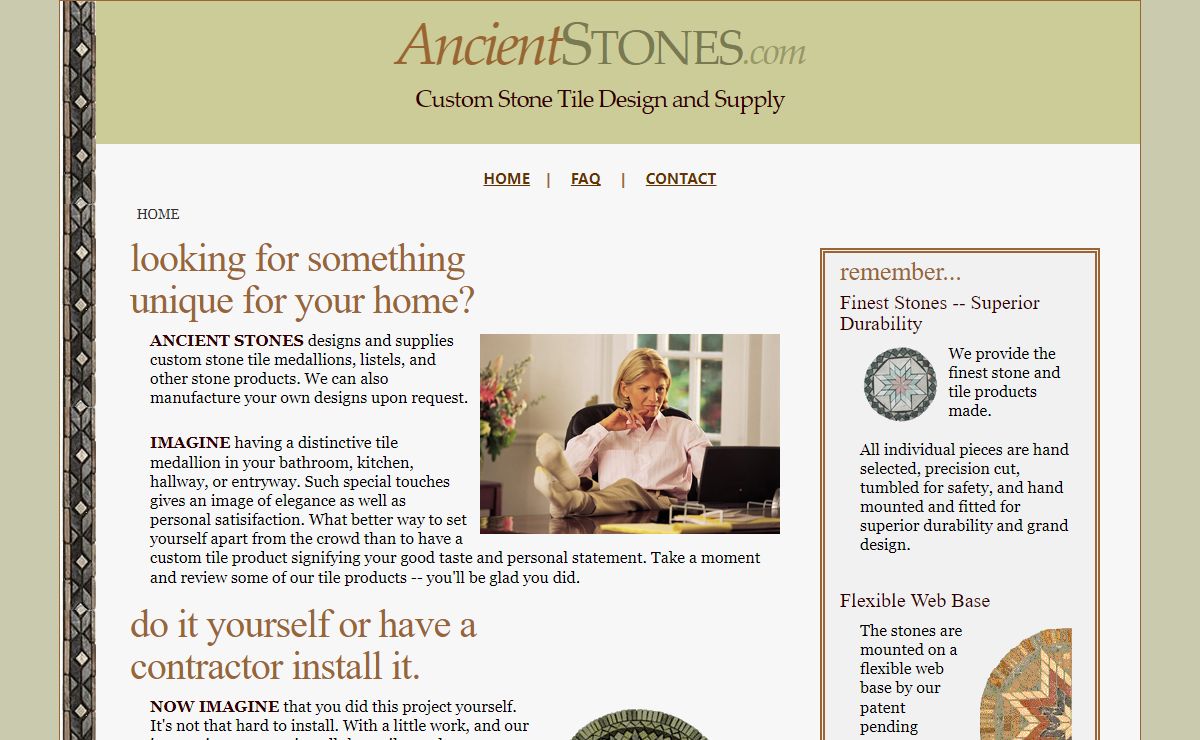 Ancient Stones -- Custom Tile Medallions and Listels.