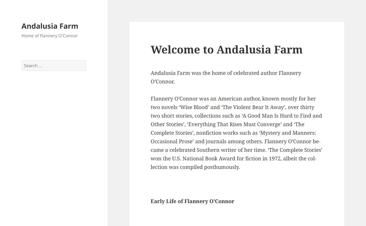 Andalusia Farm – Home of Flannery O'Connor