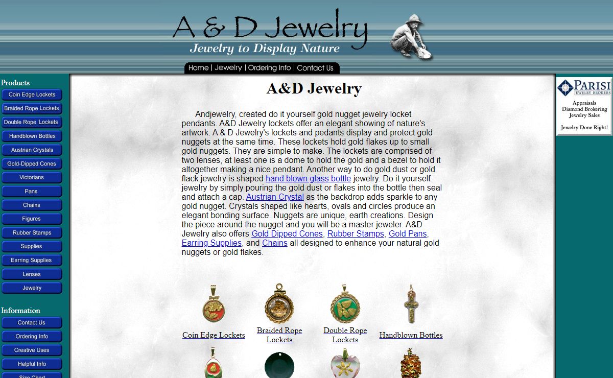 A&D Jewelry - Natural Gold Nugget Jewelry Locket Pendants