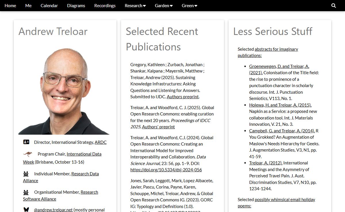Andrew Treloar's Homepage - Personal, Gardening, Sustainability, Research