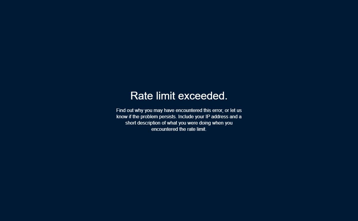 Rate limit exceeded.