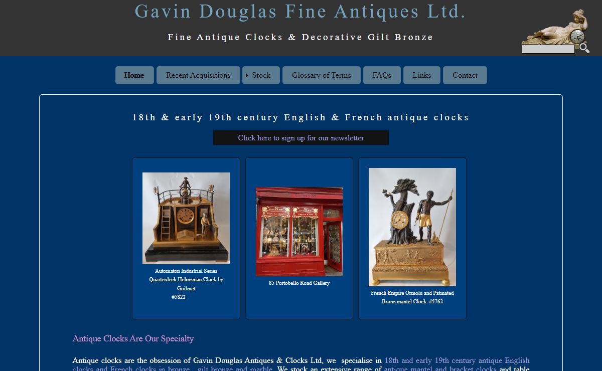 Antique Clocks and Decorative Gilt Bronze | Gavin Douglas Antiques