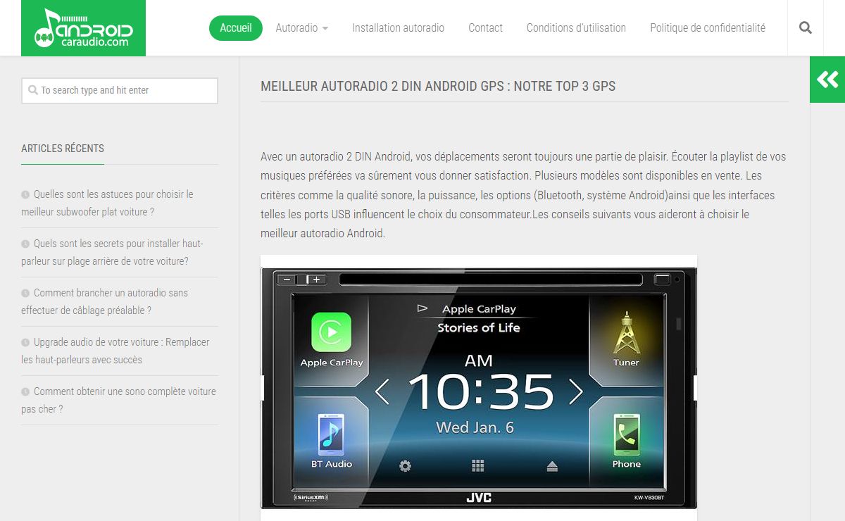 Meilleur autoradio 2 DIN Android GPS : Notre Top 3 GPS - android-caraudio