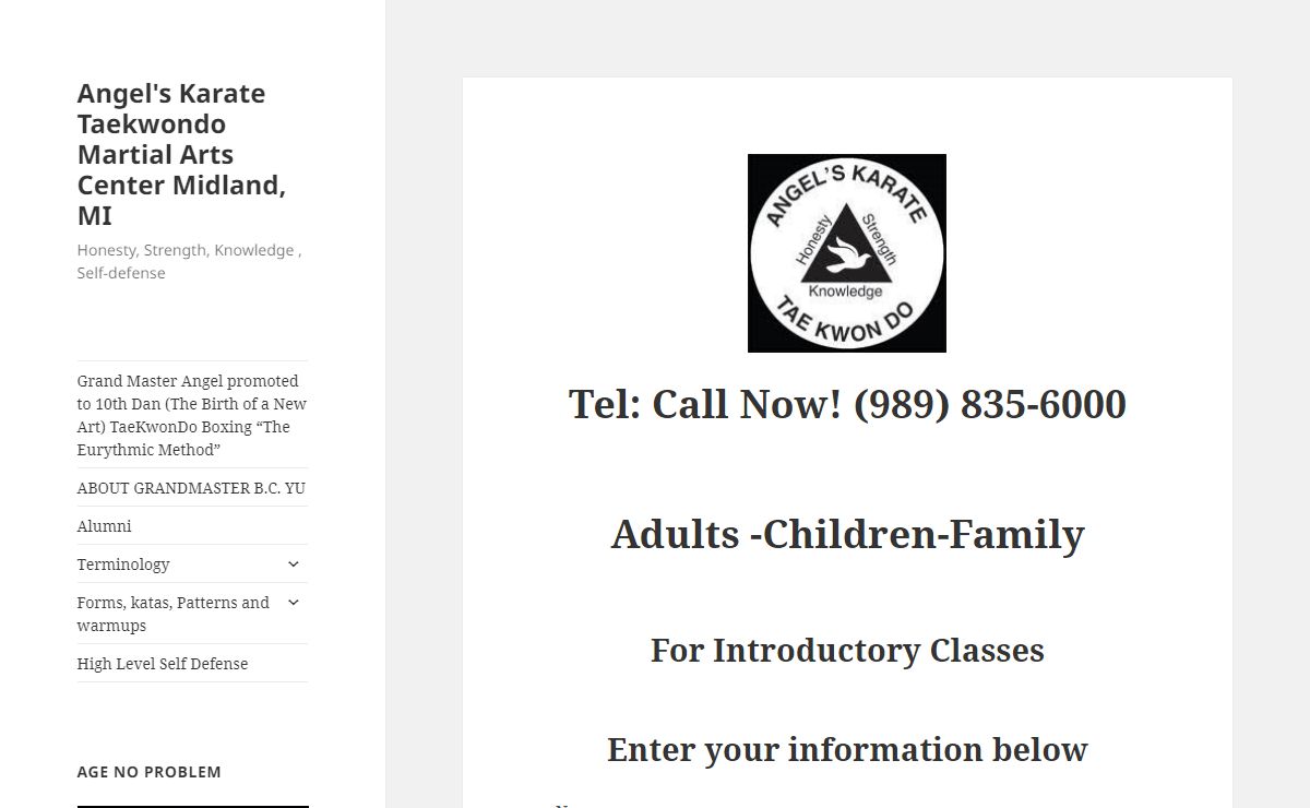 Angel's Karate Taekwondo Martial Arts Center Midland, MI – Honesty, Strength, Knowledge , Self-defense