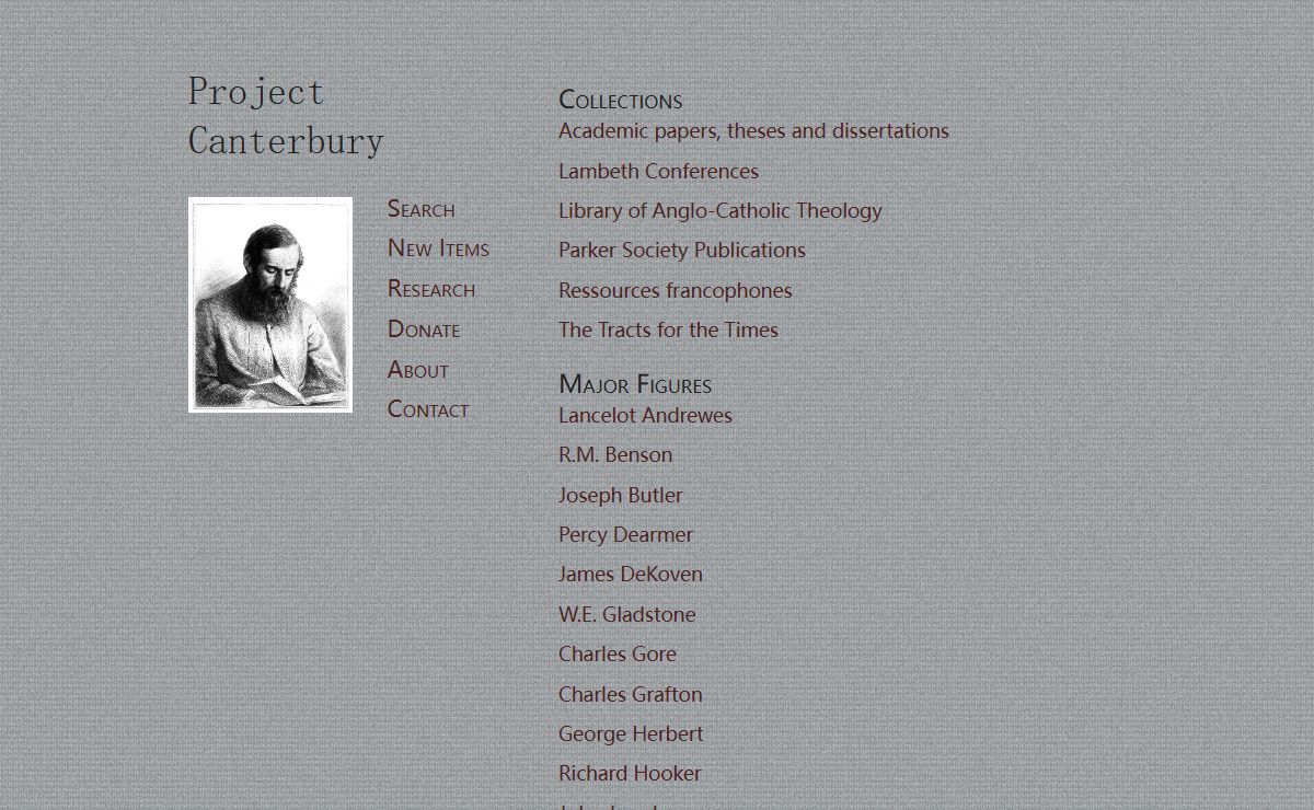 Project Canterbury: Bringing Anglican History Online