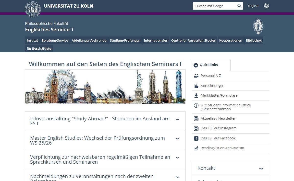Englisches Seminar I