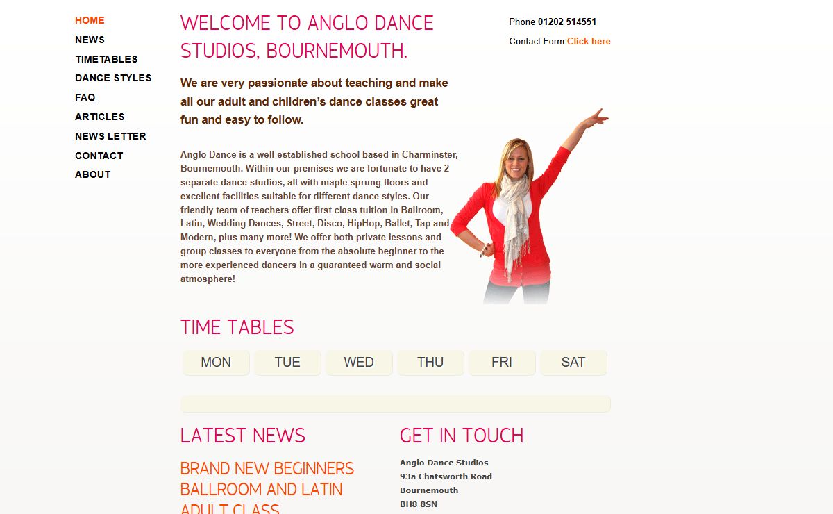 Anglo Dance - Learn to dance at Anglo Dance and Fitness Studios Bournemouth Dorset