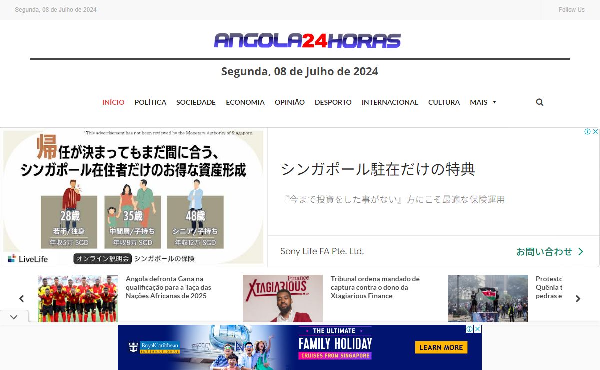 Angola 24 Horas - Angola24Horas - Portal de Noticias Online