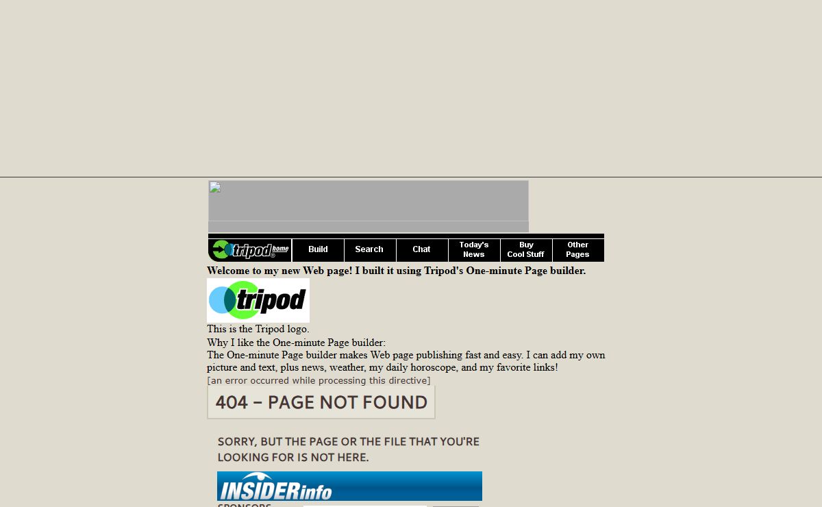 My Tripod One-Minute Page