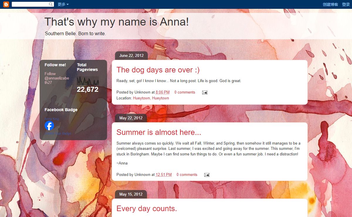 That's why my name is Anna!