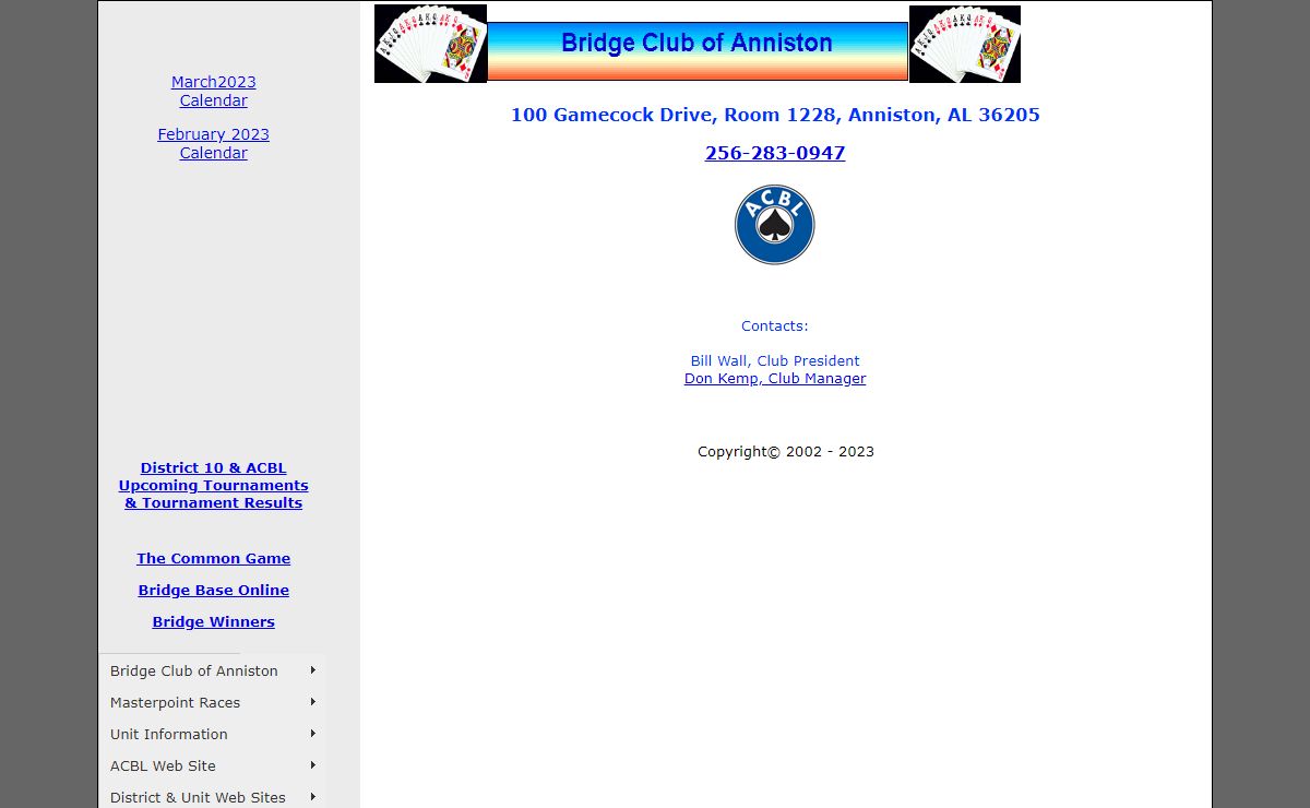 Bridge Club of Anniston