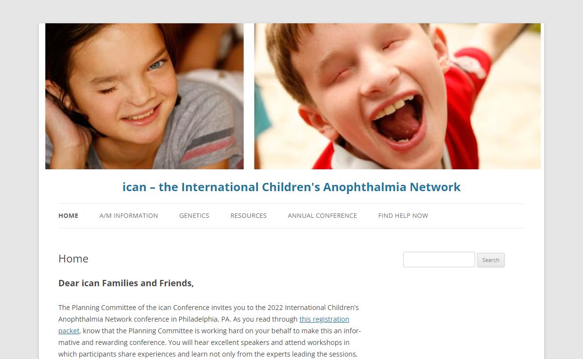 Home - ican - the International Children's Anophthalmia Network