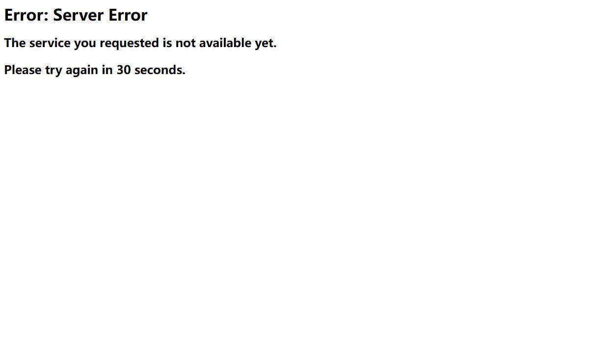 503 Server Error